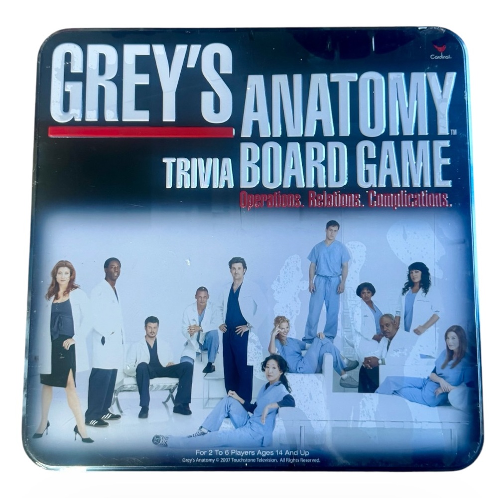 Grey's Anatomy Trivia Board Game New Sealed 2007 Collector TV Show Game